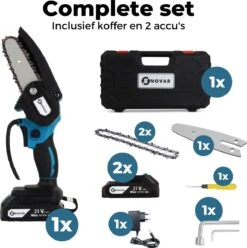 NovarGarden® Mini Kettingzaag NG1 - Met 2x Accu - Takkenzaag - Snoeizaag - Electrisch - Handzaag - Boomzaag - 21V 17 NovarGarden® Mini Kettingzaag NG1 - Met 2x Accu - Takkenzaag - Snoeizaag - Electrisch - Handzaag - Boomzaag - 21V -Tuinartikelen Winkel 1193x1200 1