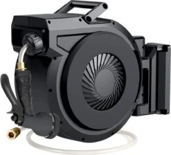 Uitgelichte producten 13 Buxibo - Wandslangenbox 20 Meter + 2 Meter - Tuinslang Met Haspel - 9 Sproei Standen - Slangenhouder 180° Draaibaar - Tuinslanghaspel Zwart+ Gratis Sproeier - Zwart