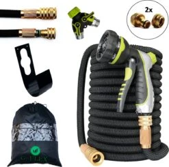 Uitgelichte producten 5 G-Flex Flexibele Tuinslang - Waterslang - 8 Verschillende Sproeistanden - Inclusief Opbergtas/splitter/Koppelstuk/Houder/Rubbers - 30 Meter