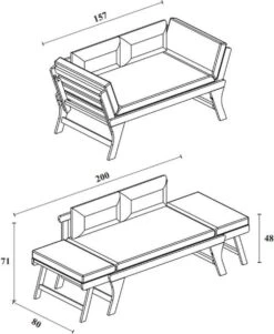 Loungebank Tuin FSC Antraciet – Makkelijk Verstelbaar Lounge Bank Balkon – Tuinbank Lounge Hardhout FSC – Perfecthomeshop -Tuinartikelen Winkel 984x1200